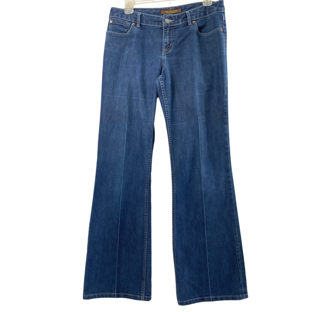 The Limited Jeans Womens 8 Dark Wash Flare Leg Mid Rise Stretch Denim Casual